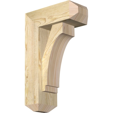 Ekena Millwork Imperial Craftsman Rough Sawn Bracket w/ Offset Brace, Douglas Fir, 6"W x 14"D x 22"H BKT0604X14X22IMP04RDF